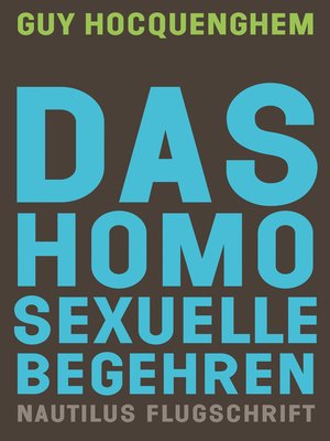 cover image of Das homosexuelle Begehren